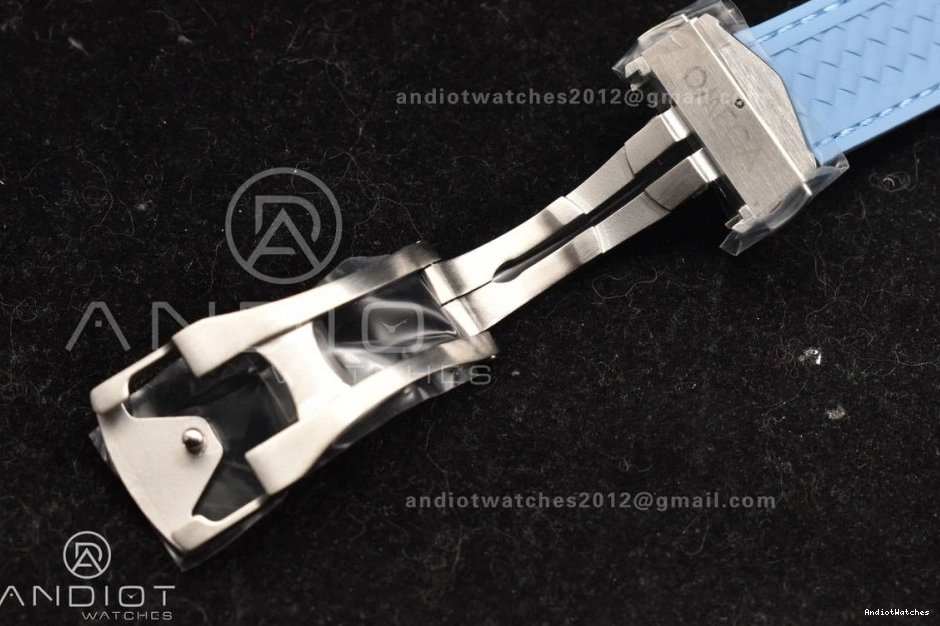 41mm A8900 1:1 on Terra Super 515 Rubber Dial Edition VSF Strap Blue Best Aqua Summer Blue Lightweight Clone 0208